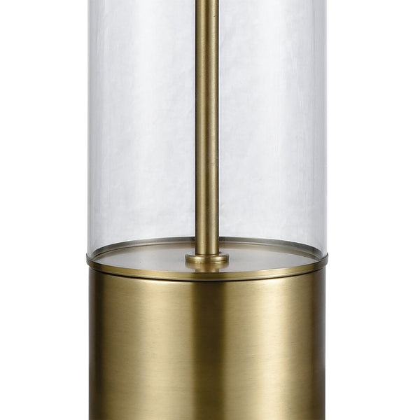 Atlas Fermont 28'' High Table Lamp - Antique Brass & Clear Accents for Stylish Task Lighting & Decor PL11164-BS
