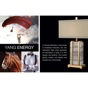 Atlas Harnessed 29'' High Table Lamp – Sculptural Cafe Bronze Light for Midcentury & Modern Spaces PL11171-GY
