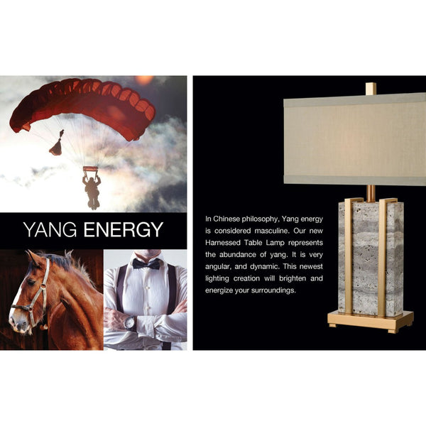Atlas Harnessed 29'' High Table Lamp – Sculptural Cafe Bronze Light for Midcentury & Modern Spaces PL11171-GY