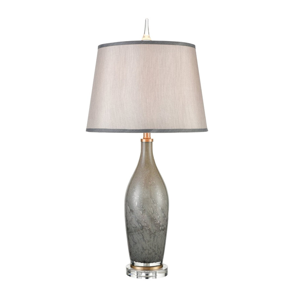 Atlas Henley 36'' High Gray Marbled Glass Table Lamp with Acrylic Base for Elegant Ambient Lighting PL11172-GY