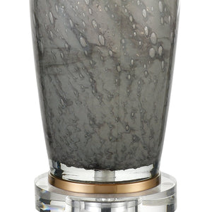 Atlas Henley 36'' High Gray Marbled Glass Table Lamp with Acrylic Base for Elegant Ambient Lighting PL11172-GY