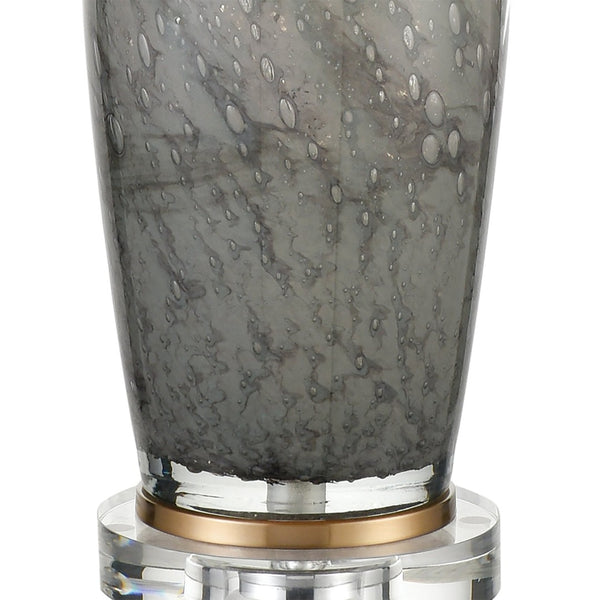 Atlas Henley 36'' High Gray Marbled Glass Table Lamp with Acrylic Base for Elegant Ambient Lighting PL11172-GY