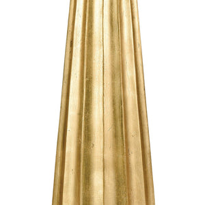 Atlas Hightower 31" High Table Lamp - Sculptural Gold Leaf Finish with Linen Shade for Elegant Lighting PL11173-GD