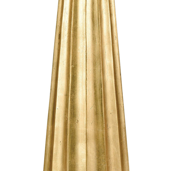 Atlas Hightower 31" High Table Lamp - Sculptural Gold Leaf Finish with Linen Shade for Elegant Lighting PL11173-GD