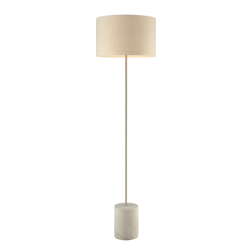 Atlas Katwijk 64'' High Floor Lamp - Modern Farmhouse Design with Cream Shade & Nickel Finish Elegance PL11177-GY