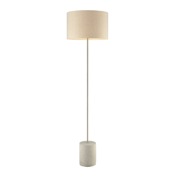 Atlas Katwijk 64'' High Floor Lamp - Modern Farmhouse Design with Cream Shade & Nickel Finish Elegance PL11177-GY
