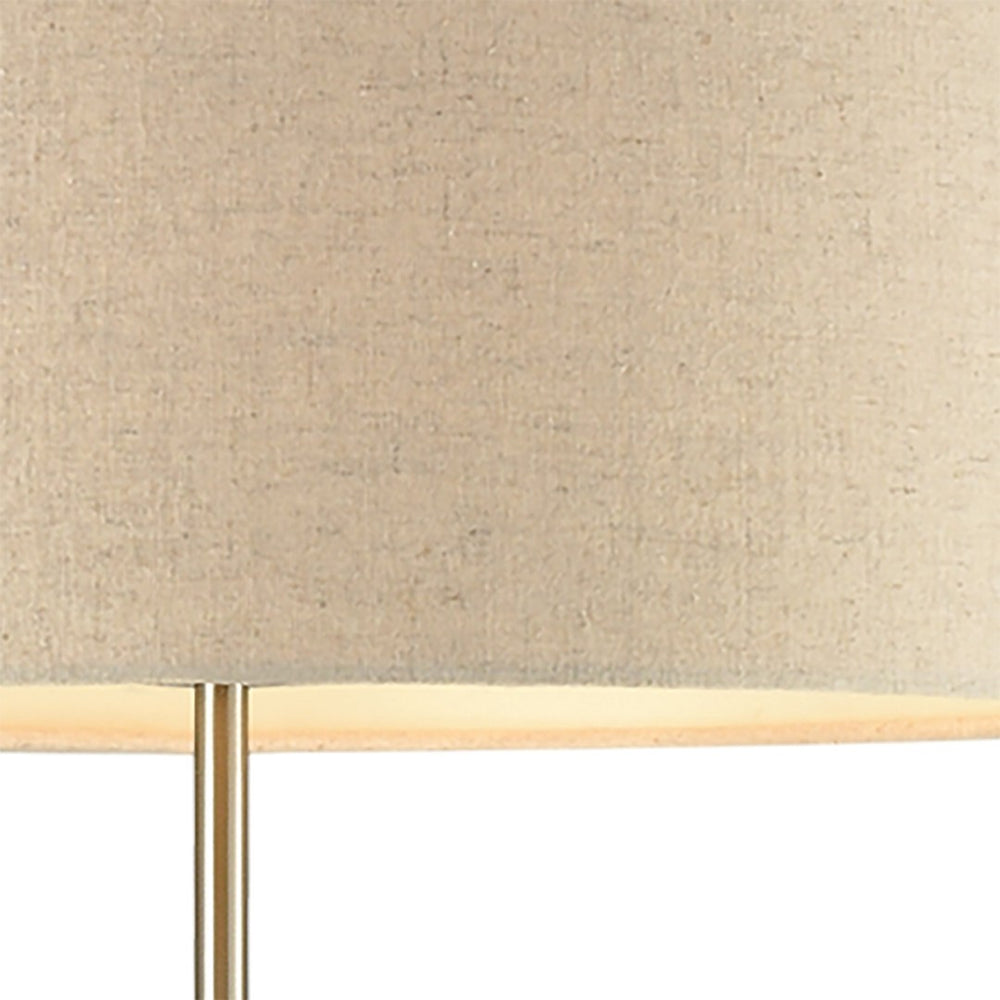 Atlas Katwijk 64'' High Floor Lamp - Modern Farmhouse Design with Cream Shade & Nickel Finish Elegance PL11177-GY