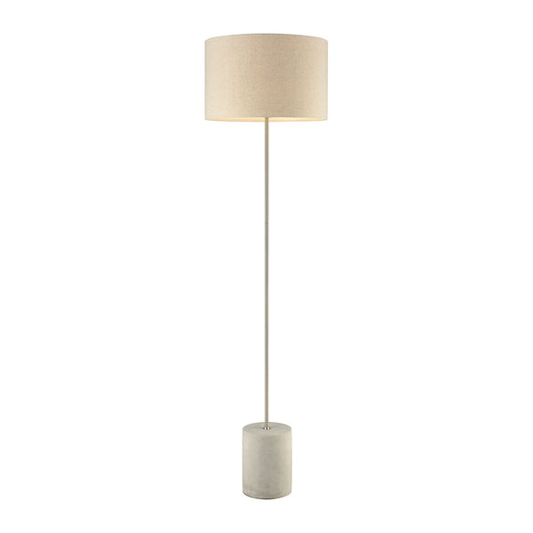 Atlas Katwijk 64'' High Floor Lamp - Modern Farmhouse Design with Cream Shade & Nickel Finish Elegance PL11177-GY