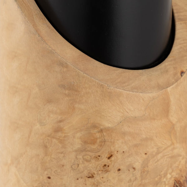 Atlas Kincaid 29.5'' High 1-Light Table Lamp - Modern Natural Burl Design with Elegant White Shade PL11178-NA