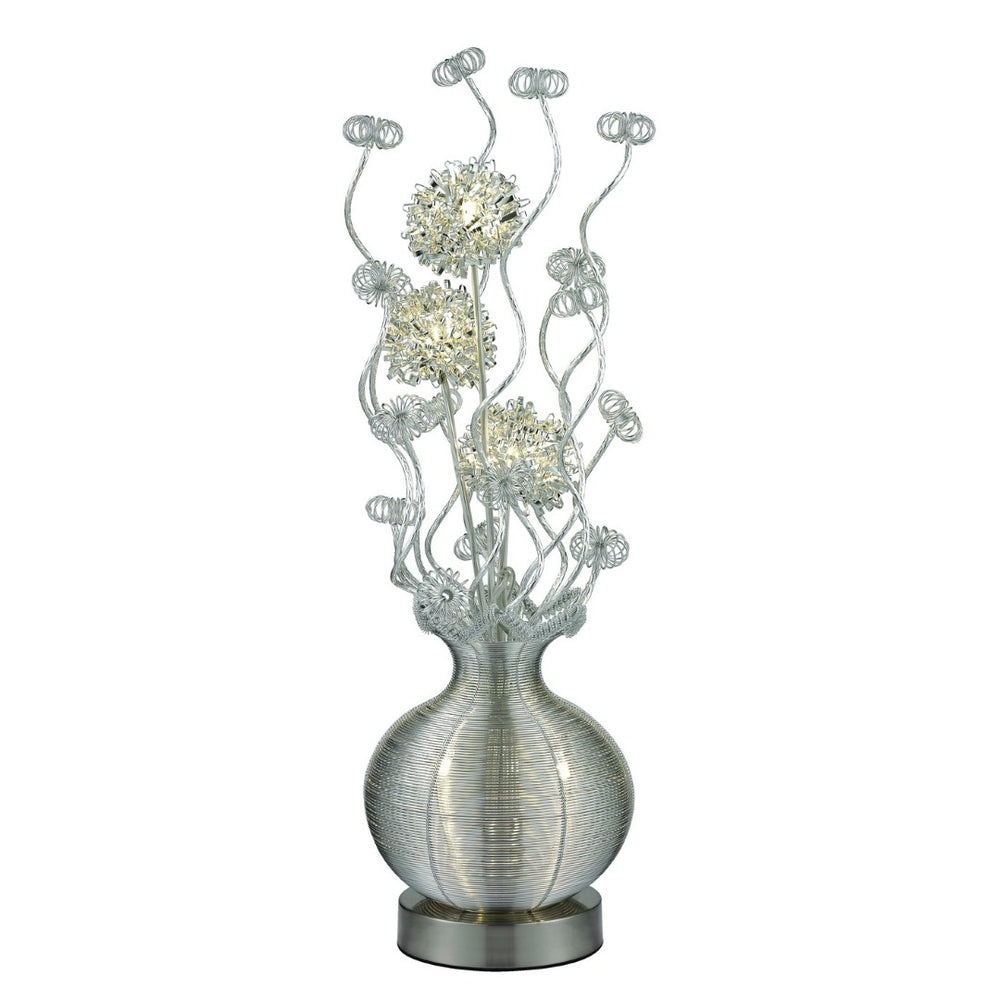Atlas Lazelle 33" High 5-Light Table Lamp in Silver - Modern Sculptural Design for Versatile Home Lighting PL11184-SV