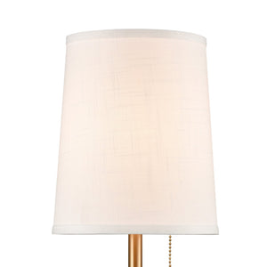 Atlas Magda Buffet Lamp - 34" Tapered Grey Marble with Satin Brass Finish for Ambient Living Room Lighting PL11189-BS