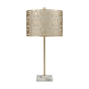 Atlas Meliton 26'' High Table Lamp - Elegant Champagne Gold with Geometric Shade for Modern Interiors PL11194-GD