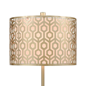 Atlas Meliton 26'' High Table Lamp - Elegant Champagne Gold with Geometric Shade for Modern Interiors PL11194-GD