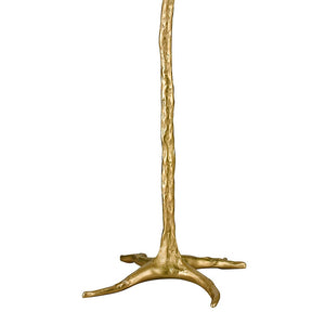 Atlas Moorea 63'' High Palm Tree-Inspired Floor Lamp with Faux Ostrich Plumes for Glamorous Ambiance PL11198-GD