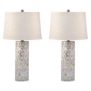 Atlas Mother of Pearl 28" High Table Lamp Set of 2 - Elegant Natural Design for Stylish Home Décor PL11201-NAS