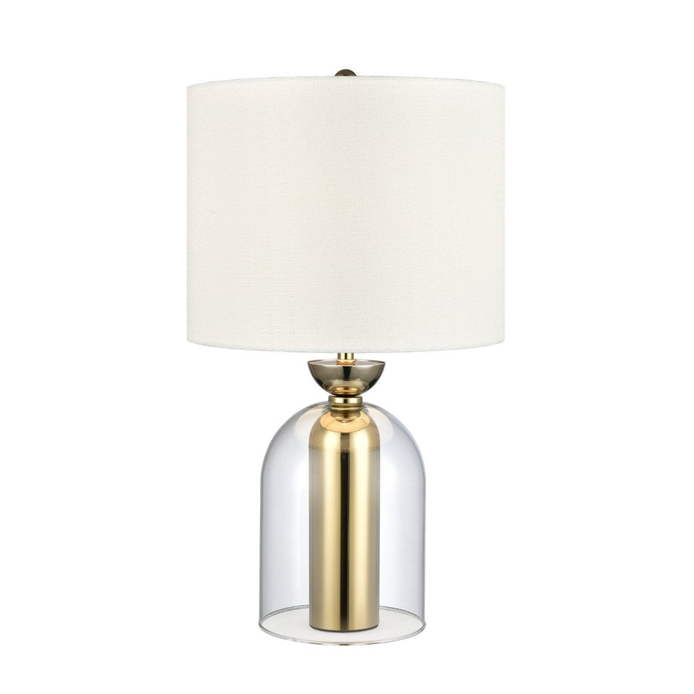 Atlas Park Plaza 21'' High Table Lamp - Modern Glam with Clear Glass Dome & Gold Metal Accent for Any Room PL11205-GD