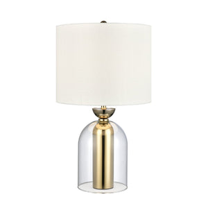 Atlas Park Plaza 21'' High Table Lamp - Modern Glam with Clear Glass Dome & Gold Metal Accent for Any Room PL11205-GD