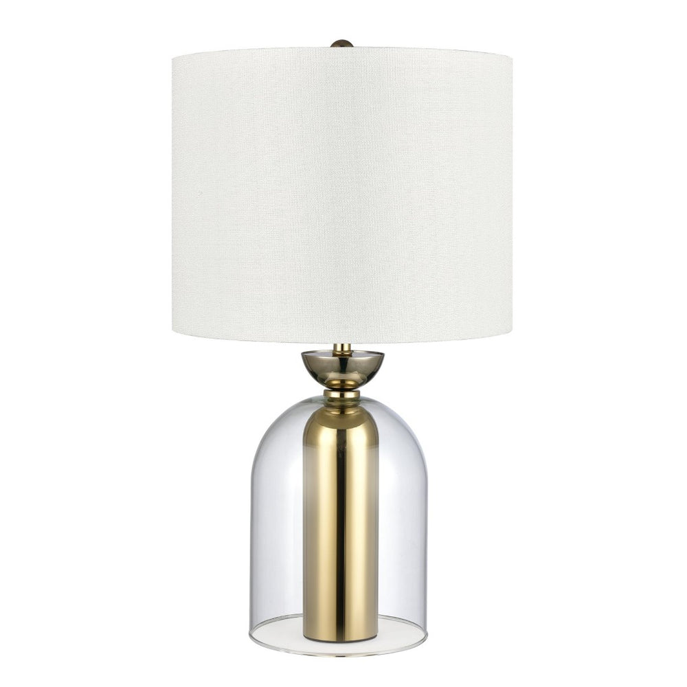 Atlas Park Plaza 21'' High Table Lamp - Modern Glam with Clear Glass Dome & Gold Metal Accent for Any Room PL11205-GD