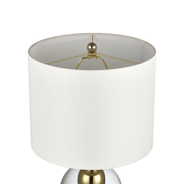 Atlas Park Plaza 21'' High Table Lamp - Modern Glam with Clear Glass Dome & Gold Metal Accent for Any Room PL11205-GD