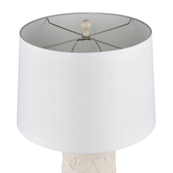 Atlas Penny Elegant 32.5" High Table Lamp Set of 2 - White with Botanical Etching for Stylish Décor PL11209-WHS