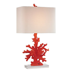 Atlas Red Coral 28'' High Table Lamp - Bold Sculptural Design for Modern Decor, Perfect Accent Lighting! PL11213-RD