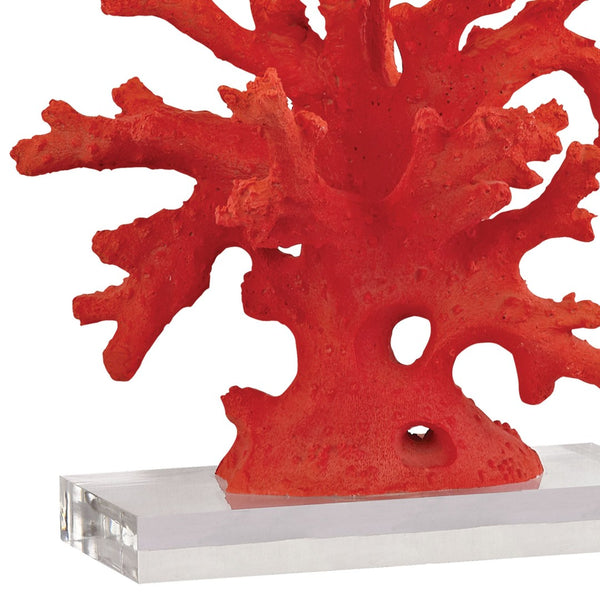 Atlas Red Coral 28'' High Table Lamp - Bold Sculptural Design for Modern Decor, Perfect Accent Lighting! PL11213-RD