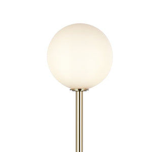 Atlas Ridgevale 60'' High Floor Lamp - Luxurious Satin Gold U-Shape with Marble Base & Opal Glass Orbs PL11215-GD