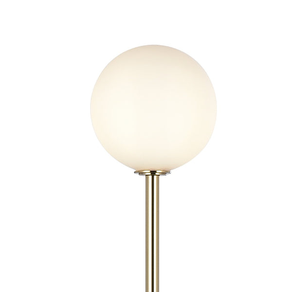 Atlas Ridgevale 60'' High Floor Lamp - Luxurious Satin Gold U-Shape with Marble Base & Opal Glass Orbs PL11215-GD