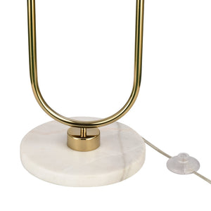 Atlas Ridgevale 60'' High Floor Lamp - Luxurious Satin Gold U-Shape with Marble Base & Opal Glass Orbs PL11215-GD