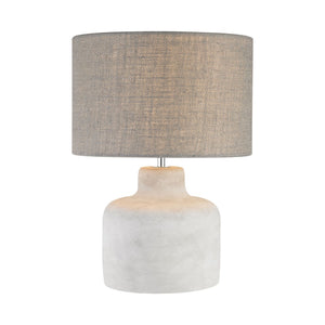 Atlas Rockport 17'' High Polished Concrete Table Lamp - Handcrafted Elegance with Dark Taupe Shade PL11217-GY