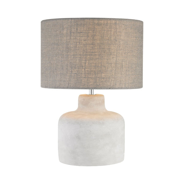 Atlas Rockport 17'' High Polished Concrete Table Lamp - Handcrafted Elegance with Dark Taupe Shade PL11217-GY