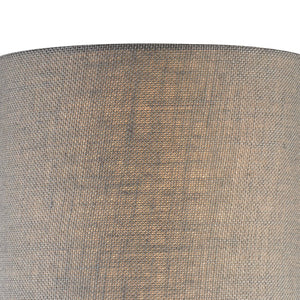 Atlas Rockport 21'' High Table Lamp - Handcrafted Polished Concrete Base with Dark Taupe Burlap Shade PL11218-GY