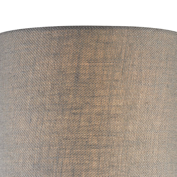 Atlas Rockport 21'' High Table Lamp - Handcrafted Polished Concrete Base with Dark Taupe Burlap Shade PL11218-GY