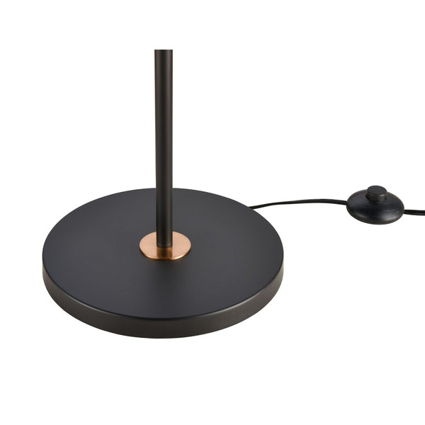 Atlas Salsarium 63'' High 3-Light Floor Lamp - Modern Design with Matte Black, Brass Accents & Marble Base PL11222-BK