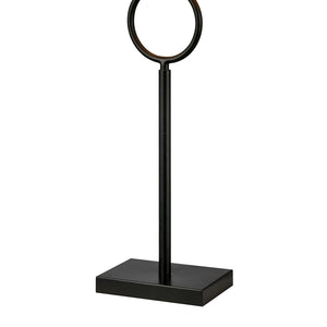 Atlas Staffa 29'' High Buffet Lamp - Contemporary Matte Black Metal with Textured Linen Shade Elegance PL11227-BK