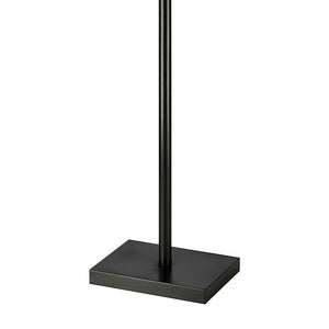 Atlas Staffa 62'' High Minimalist Floor Lamp - Matte Black with Textured Linen Shade for Modern Spaces PL11228-BK