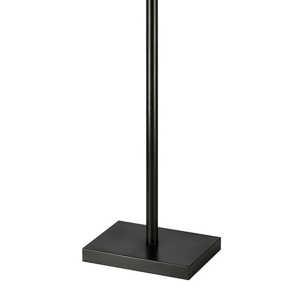 Atlas Staffa 62'' High Minimalist Floor Lamp - Matte Black with Textured Linen Shade for Modern Spaces PL11228-BK