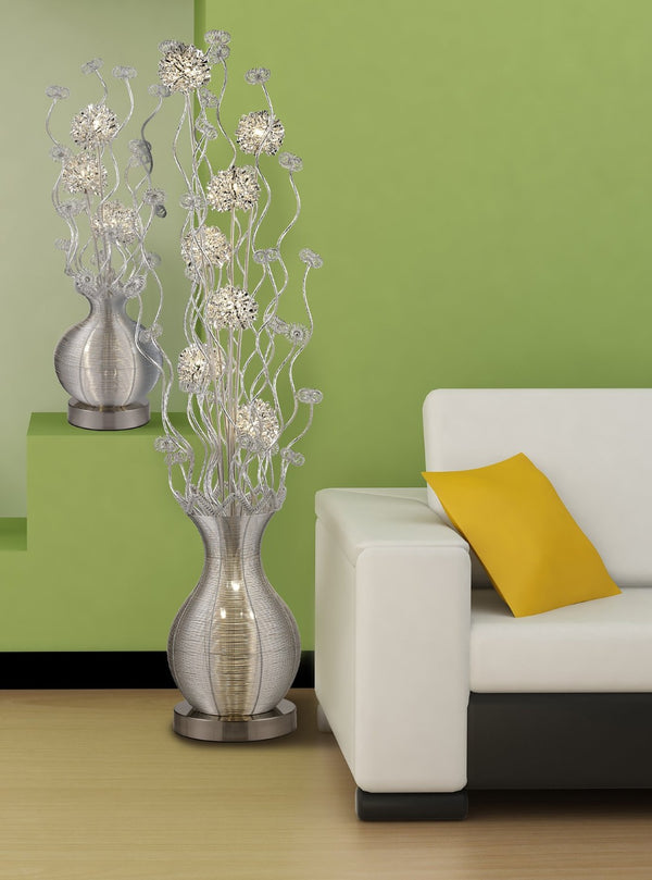 Atlas Uniontown 63'' High 10-Light Floor Lamp - Elegant Silver Design for Modern & Classic Interiors PL11234-SV