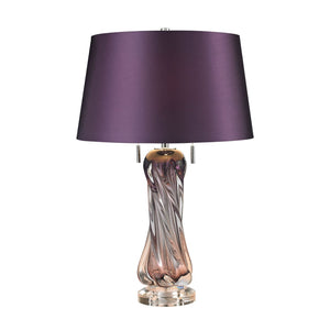 Atlas Vergato 24'' High 2-Light Table Lamp - Elegant Twisted Glass Design for Ambient Home Lighting Purple PL11235-PU