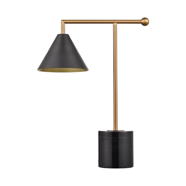 Atlas Halton 20'' High Table Lamp - Modern Black & Gold Design for Elegant Task Lighting & Decor Accent PL11238-BK