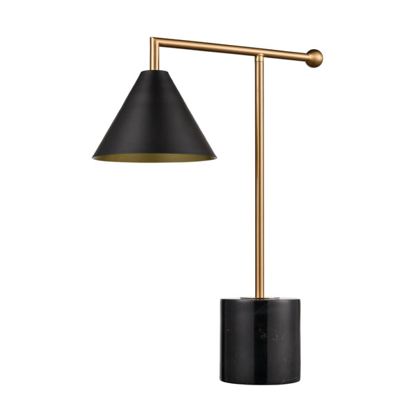 Atlas Halton 20'' High Table Lamp - Modern Black & Gold Design for Elegant Task Lighting & Decor Accent PL11238-BK