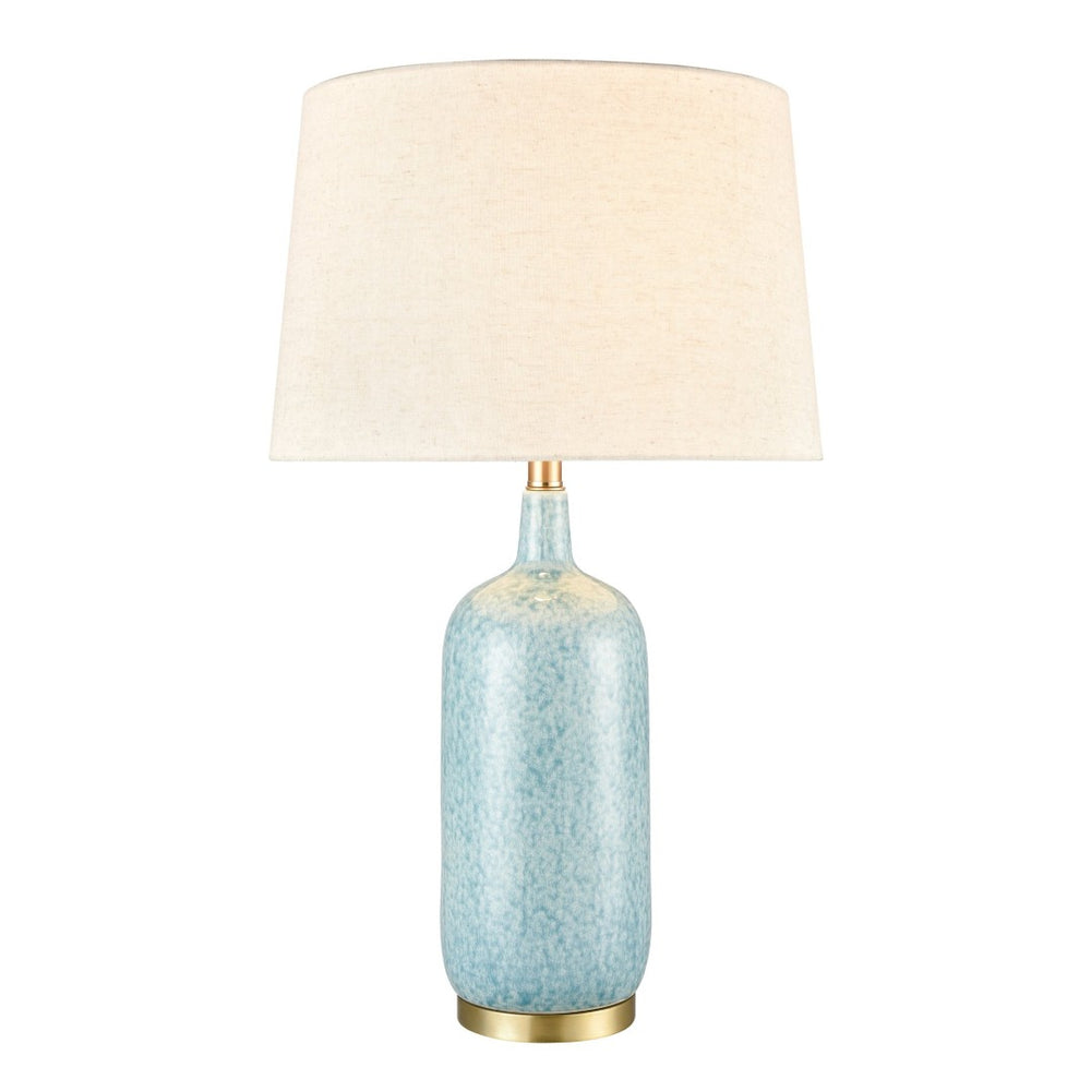 Atlas Port Isabel 28'' High Coastal Elegance Table Lamp - Blue Glaze & Aged Brass for Stylish Lighting PL11241-BL