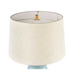 Atlas Port Isabel 28'' High Coastal Elegance Table Lamp - Blue Glaze & Aged Brass for Stylish Lighting PL11241-BL