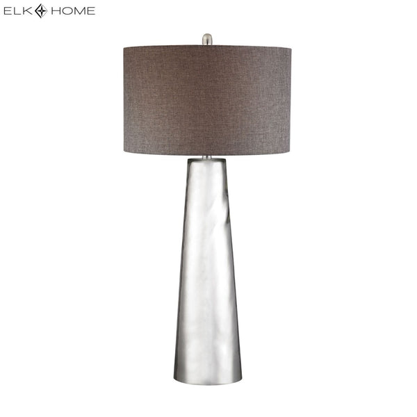 Atlas Tapered Cylinder 37.5'' High 1-Light Table Lamp - Silver Mercury Glass for Modern Décor Elegance PL11243-SV