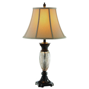 Atlas Tempe 31.25'' High Table Lamp - Elegant Bronze with Ribbed Glass & Acanthus Leaf Design for Warm Lighting PL11244-BZ