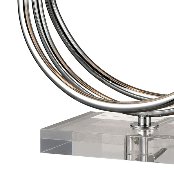 Atlas Eero 24'' High Table Lamp - Sculptural Chrome Design with White Linen Shade for Modern Spaces PL11245-CH
