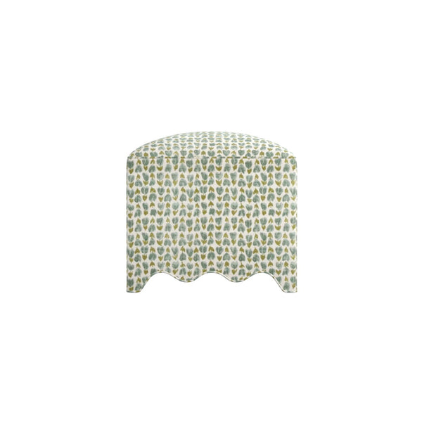 A.R.T. Furniture Lowry Ottoman - Plush Dusty Rose Accent Piece with Scalloped Base for Stylish Living Spaces Blue 738504-5100