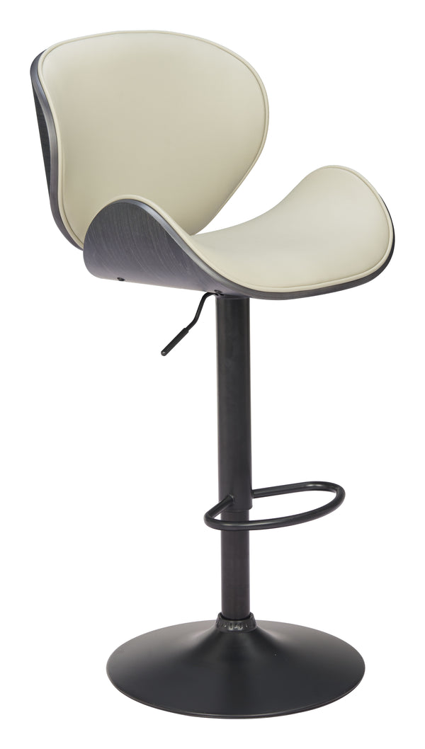Zuo Modern Meyane Barstool - Modern Design With High-quality Vinyl, Plywood, And Steel For Stylish Spaces Gray 100% Polyurethane,Plywood,Steel 110569-zuo-modern