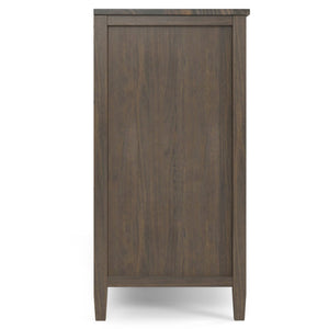 English Elm Ela Handcrafted Sideboard With Wine Rack - Smoky Brown Finish, Stylish Storage For Any Room B136P158611