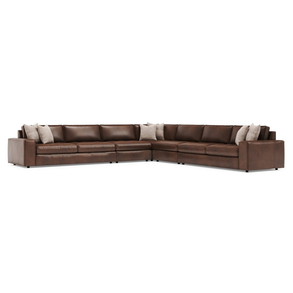 Bernhardt Bernhardt Nest Premium Leather Sectional Sofa with Deep Cushions for Modern Living K2243